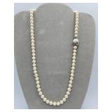 Sterling 22in Pearl Necklace