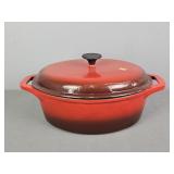 Oval Enameled Cast Iron Dutch Oven