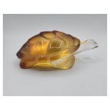 Signed Lalique Amber Caroline Turtle Paris France