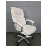 Adj Ht Rolling Vinyl Upholstered Office Chair