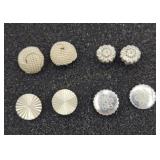4 Pr Sterling Pierced Earrings Tw 12.2g