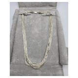 28.0g Sterling 10 Strand 16in Necklace
