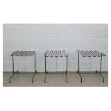 3x The Bid Tony Paul Style Wrought Iron Mag Rack