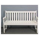 Painted Wooden Porch Bench