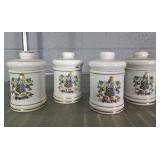 Lot Of 4 Vintage Porcelain Apothecary Jars - Japan