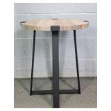 Walker Edison Solid Wood & Metal Framed Stand