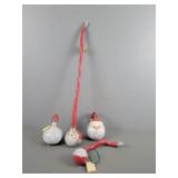 4x The Bid Sue Lennon Painted Gourds