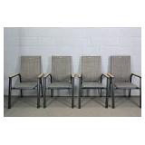 4x The Bid High End Outdoor Stackable Alum Chairs