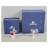 2x The Bid Swarovski Teddy Bear Crystal Figures