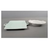 2 Pc Vietri Italy Serving Dishes