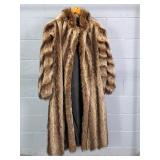 Ladies Raccoon Fur Coat Size Medium