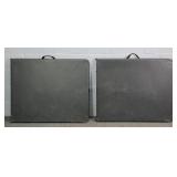 2x The Bid Folding Plastic Utility Tables