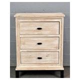 Small Painted Wood 3 Drawer Chest