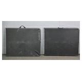 2x The Bid Folding Plastic Utility Tables