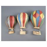 3x The Bid Metal Hot Air Balloon Wall Decor