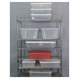 Lot Of Assorted Plastic Storage Totes