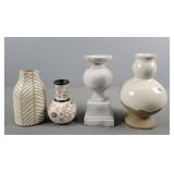 Assorted White Glazed Home Decor Pieces