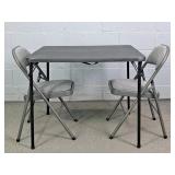 Folding Plastic Card Table W 2 Folding Chairs