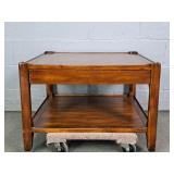Mahogany Game / Cocktail Table W Storage Drawer