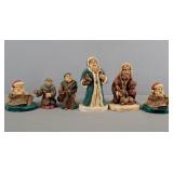 6 Pc Asi Santa Figures