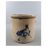 Salt-glazed Stoneware 1-1/2 Crock Has Crack