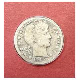 1915 Barber Silver Quarter & Air Mail Stamp