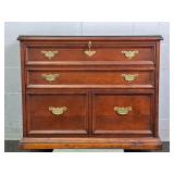 Sligh Furn Walnut 2 Drawer Locking Lateral File