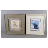 2x The Bid Framed And Matted Prints Under Glass