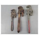 3x The Bid Vintage Pipe Wrench