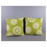 2x The Bid Feather Throw Pillows 18x18