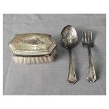 Sterling Silver Lot - Spoon & Fork 1.30 Ozt