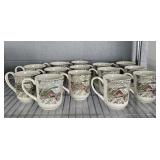 14 Pc Johnson Bros Friendly Village Mugs