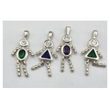 Sterling Silver .925 Boys Girls Birthstone Charms