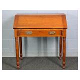 Solid Wood Antique Drop Front Desk No Hutch