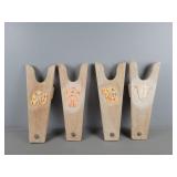 4x The Bid Decorative Wooden Boot Jacks