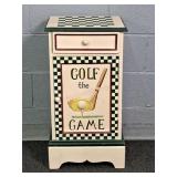 Painted Decorative Wood Golf Cabinet