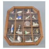 Vintage Shadow Box Display Case W/ Beach Trinkets