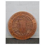 Kraft Foods Vintage Solid Pine Advertising Plaque