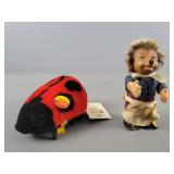 2x The Bid Vintage Steiff Hedgehog & Ladybug