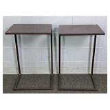 2x The Bid Decorative Embossed Metal Stands