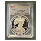 2017 S Proof American Silver Eagle Pcgs Pr69dcam