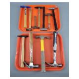 2x The Bid Tray Contents  Assorted Hammers