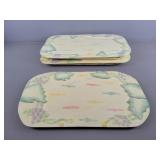 4x The Bid Hand Made Decorative Trays