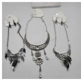 3 New Necklaces 2 Are With Matching Pierced