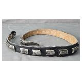 Black Leather & Metal Snake Theme Belt