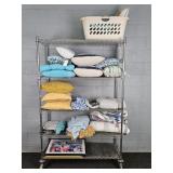 Large Lot Assorted Pillows Quilts & More