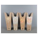 4x The Bid Decorative Wooden Boot Jacks