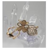 3 New Chunky Fashion Glamor Rings All Sz 10