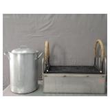 Lot Of 2 Stainless Steel Deep Fry W/ Basket