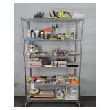 Lot Of Assort Garage Items - Rack Not Included
